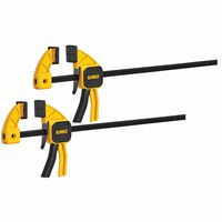 DeWALT 2x Einhandzwinge DWHT0-83158 300mm, Einhand-Schraubzwinge, Einhandklemme mit 45kg Spannkraft