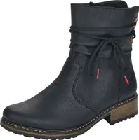 Rieker Damen Stiefelette Zierband hübsche farbige Details Warmfutter Z68M1, Größe:39 EU, Farbe:Schwarz