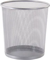 WESTCOTT Papierkorb aus Drahtmetall 12,3 Liter silber im Mesh Design
