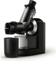 Philips Viva Collection Slow Juicer, Entsafter für kaltes Pressen, 1.0 L, 150 W, Schwarz (HR1889/70)
