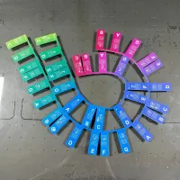 Regenbogenfarben) Klaviertasten-Aufkleber
