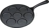 KitchenCraft KCBLINIS Gusseisen Sieben-Loch-Blinis-Pfanne Fonte Noir 24 cm Pfannen (18,29)