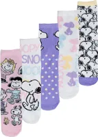The Peanuts Snoopy Socken für Damen - Frauen Sneaker Strümpfe 38-43 (5er Pack), Größe:38-43