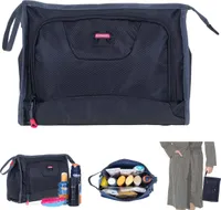 Kulturbeutel Kulturtasche groß Damen Herren Elephant Washbag Sport Reise Sauna Kosmetiktasche Tasche Trainer 1240 Black Schwarz + Beutel
