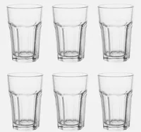 6-er Set Gläser Pokal - Glas für Cocktail Longdrink Wasser Tee Kaffee bis 120°C - 350ml - 14cm hoch - spülmaschinenfest