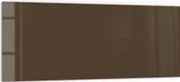 DEQORI Küchenrückwand Glas 125x50 cm 'Braun' Spritzschutz Bad Rückwand Küche