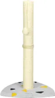 PawHut Kratzstamm, 62cm Kratzsäule für Katzen, Kratzbaum klein mit Kratzball, Kratzsäule aus Jute für Katzen, Katzenmöbel, Indoor, Hellgrau+Beige