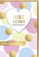Geburtstag - Glückwunschkarte im Format 11,5 x 17 cm mit Umschlag