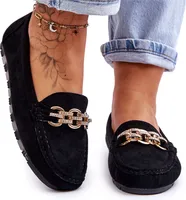 Damen Wildleder Loafer Schwarz Sorento 39