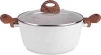 Ambition Nature Hrnec s poklicí 24 cm Hliníková hnědá Ecru Indukce Vhodné pro Pfluon Cookmark (PTFE)
