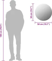 vidaXL Nástenné zrkadlo 50 cm Okrúhle sklo