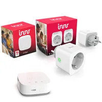 Innr Zigbee Energie-Sparset, 2 Smart Steckdosen mit Energieverbrauchsmessung, Zigbee Bridge, App-Steuerung, Fernsteuerung, kompatibel mit Amazon Alexa