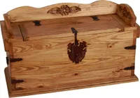 MiaMöbel Truhenbank Mexico Möbel 100x48x45 cm Landhausstil Massivholz Pinie Honig