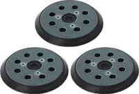 3x Trade-Shop Klett Schleifteller / Stützteller 125mm 8 Staublöcher 3 Schraubenlöcher Ersatz für DeWalt 151281-08 DW4388 Makita 743081-8 743051-7