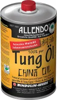 Tungöl - Holzöl - biologisches Naturprodukt lebensmittelecht inkl.1 Pinsel zum Auftragen von E-Com24 und Nitrilhandschuhe 1000 ml