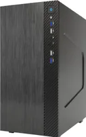 itek SMALLCOM-B Schwarzes Mini Tower Gehäuse für PC micro ATX/Mini-ITX 3 Laufwerksschächte