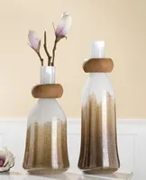 Gilde Glasart Flaschenvase Macchiato 39078