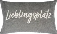 Kissen 35x60cm mit Füllung, Snug grey