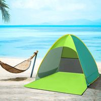 Grün Strandmuschel pop up mit Reißverschlusstür tragbar Strandzelt für 2-3 Personen UV-Schutz für Familie BBQ Strand Garten Camping Grün Strandmuschel pop up mit Reißverschlusstür tragbar Strandzelt für 2-3 Personen UV-Schutz für Familie BBQ Strand Garten Camping