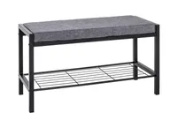 HAKU Möbel Schuhbank 18519 grau Metall 80,0 cm