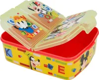 Kinder Premium Brotdose Lunchbox Frühstücks-Box Vesper-Dose mit 3 Fächern, Motiv:Mickey Mouse