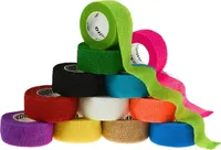 6 Rollenpflaster selbsthaftend 2,5x450cm Pflasterverband Fingerpflaster wasserfest elastisch, Farbe:rot