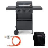 TAINO COMPACT 3+0 Brenner Gasgrill Abdeckung Set Gasregler BBQ Zubehör Cover