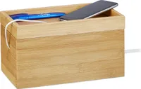 relaxdays Kabelbox Bambus