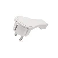 Schutzkontakt Winkelstecker weiss extraflach mit Bügel
