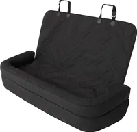 PillowPrim Hundeautositz, Hundedecke Auto rückbank, Transportbox Katze, Hundebox, Hundekorb, Hundegeschirr, Hundebett, Hundekörbchen, Schwarz 133x45cm