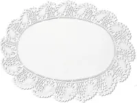 Tortenspitzen oval 27 x 36 cm 250 Stück weiss
