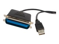 StarTech.com 3m USB auf Parallel Adapter Kabel - Centronics / IEEE1284 Druckerkabel - 1 x Centronics Stecker Parallel - 1 x Typ A Stecker USB - Schwarz