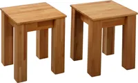 Krok Wood 2x Hocker Bonn aus Massivholz in Buche 35x35x45 cm