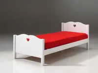 Vipack Einzelbett 90x200 cm Amori Weiß