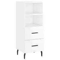 Kredens biały wysoki połysk 34,5x34x90 cm materiał drewnopochodny