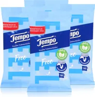 4x Tempo Feuchte Toilettentücher sanft & pflegend Travelpack, mit Kamille 10er
