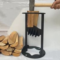 Manueller Holzspalter 19,2cm Metall Holzspaltwerkzeug zum Spalten von Holz mit einem Durchmesser von 9cm, tragbarer Brennholzspalter arbeitssparend für Campingplatz, Kamin -B