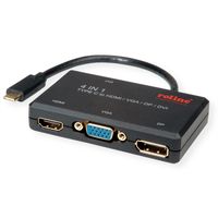 ROLINE Display Adapter USB Typ C - VGA / DVI / HDMI / DP