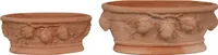 Set 2 Terracotta töpfe 33x14x20-36x30x18 cm, Topf terracotta  Italy, Blumenkübel terracotta