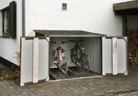 Fahrradgarage für 4 Fahrräder 26“ 192 x 192 cm anthrazit