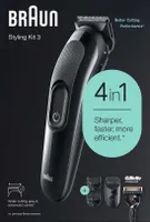 Braun Multigroomer 3 SK3300 – 5w1 Trymer do Brody i Włosów dla Mężczyzn