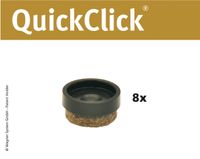 WAGNER QuickClick® Stuhlgleiter // 8er-Set Ersatzgleiter // „Black“ 15810000 Durchmesser 17 mm