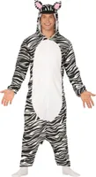 Zebra Onesie Herren Jumpsuit, Größe: 52 - 54 (L) Farbe: Weiß