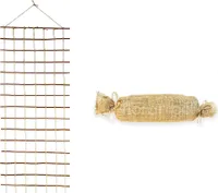 Floranica Rankhilfe Rankgitter für Kletterpflanzen Länge 150cm Breite 100cm Naturweide Ökologische Schnur und Jutesack Stütze für Rosen Kletterpflanzen Gemüse Reben