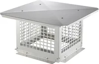 VEVOR Schornsteinabdeckung Edelstahl 304 Kaminhaube 416x416x250mm Kaminabdeckung Vogelschutz Regenhaube Schornsteinhaube 2 Installationsmethode Kaminhut kompatibel mit verschiedenen Schornsteintypen