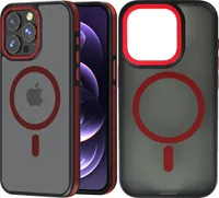 Wörleonline iPhone 15 Pro Hülle matte Optik MagSafe kompatible Handyhülle Case, Rot