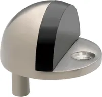 Bodentürpuffer - Bodenpl. ø 45 mm, Anschlagh. 17 mm, Edelstahl matt