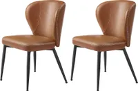 VASAGLE EKHO Kollektion - Esszimmerstuhl, Küchenstuhl, karamellbraun LDCDE180K02