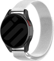 Strap-it Milanese Armband - Kompatibel mit Samsung Galaxy Watch Armband 42mm Edelstahl Armband mit Magnetverschluss - Ersatzarmband - Hochwertiges Material - für Smartwatch 20mm Armband Silber