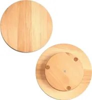 Holz-Servierbrett drehbar 35 cm | Drehtablett aus Holz | Schwenkbares Snackbrett | Drehständer aus Holz 35 cm